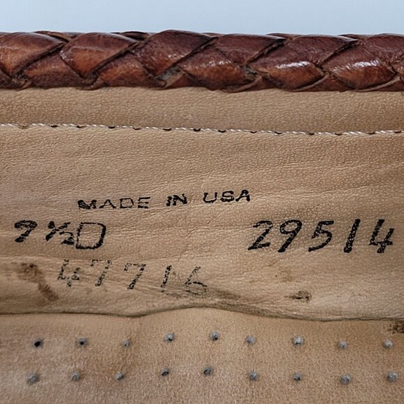 Allen Edmonds Maxfield Tassel Men's Brown Leather Braided Loafer Shoes US 9.5D - Picture 8 of 8